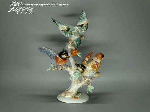Купить фарфоровую статуэтку Rosenthal Три ссорящиеся птицы